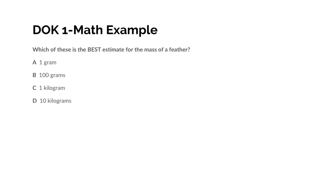 dok 1 math example