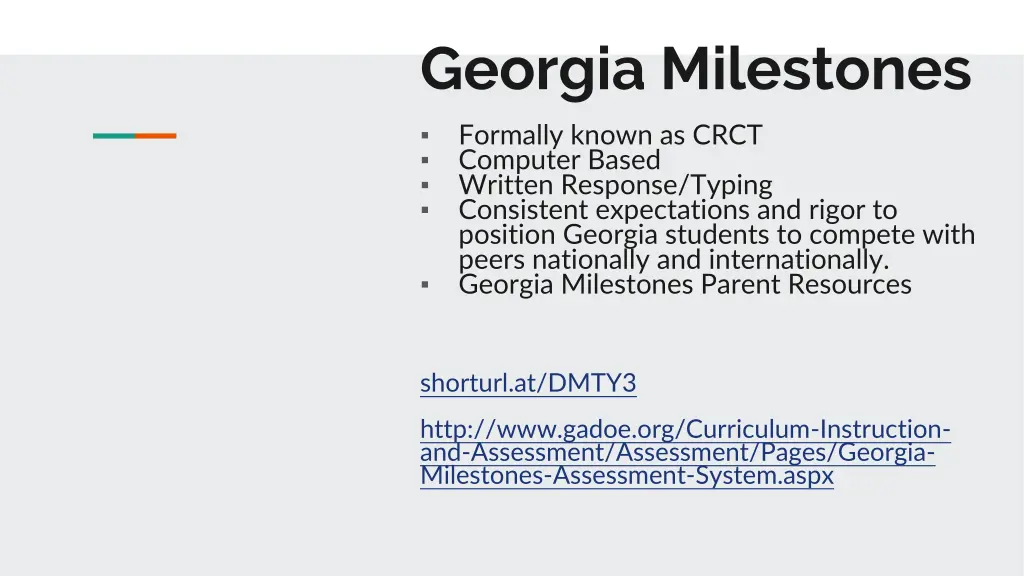 georgia milestones