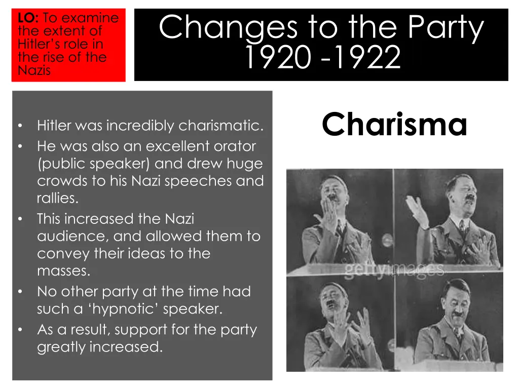 changes to the party 1920 1922 10