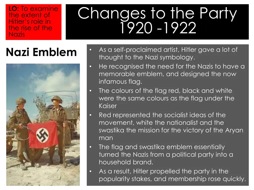 changes to the party 1920 1922 9