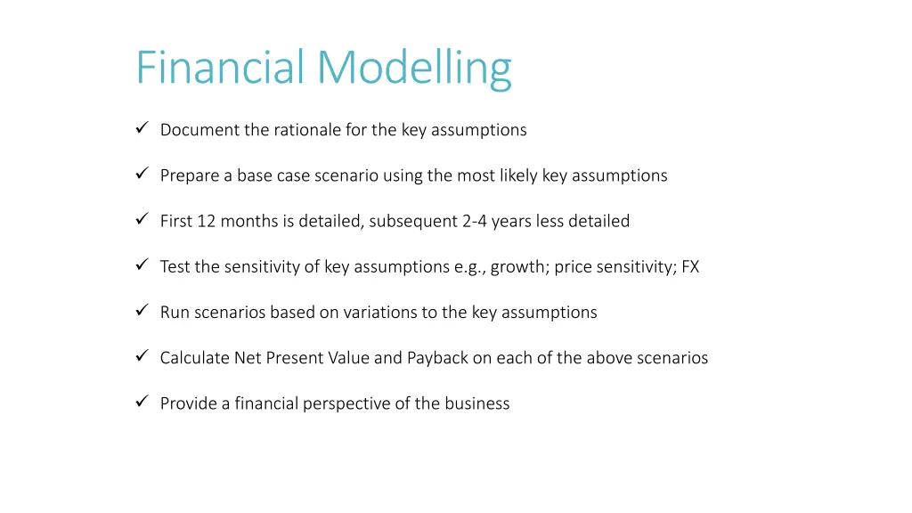 financial modelling