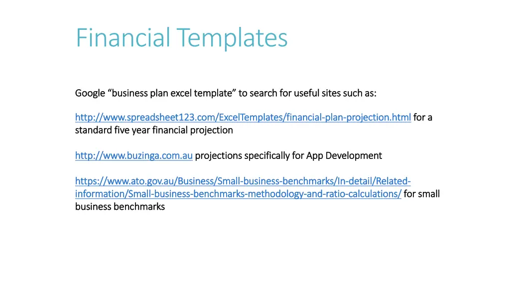 financial templates 1