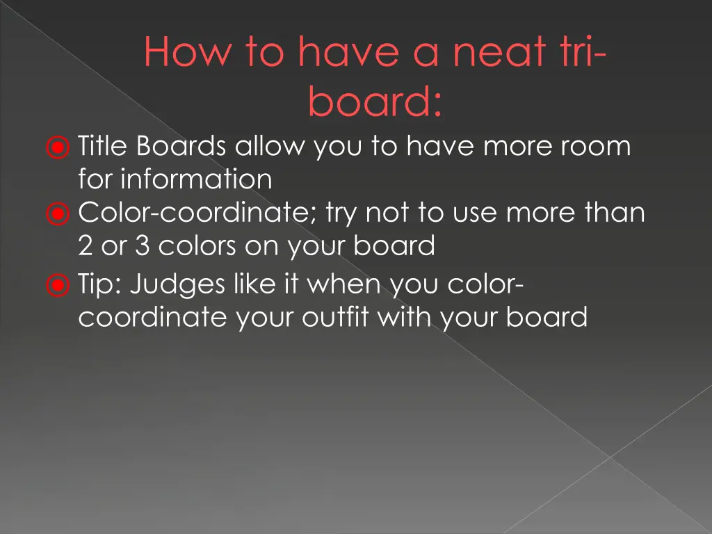 how to have a neat tri board title boards allow