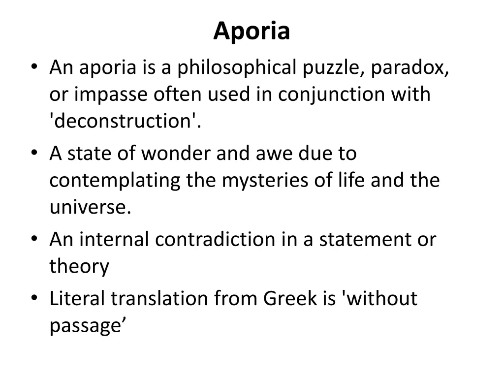 aporia