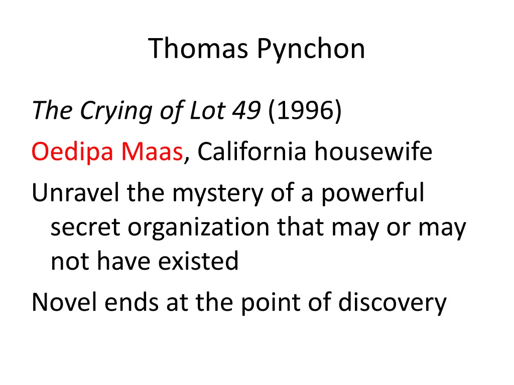 thomas pynchon