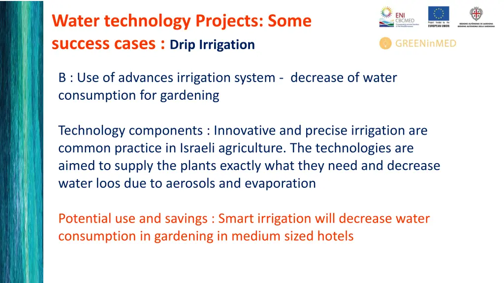 water technology projects some success cases drip