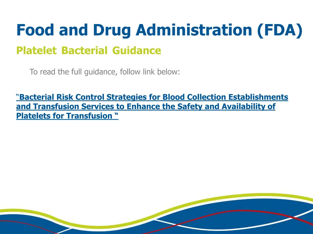 food and drug administration fda platelet 1