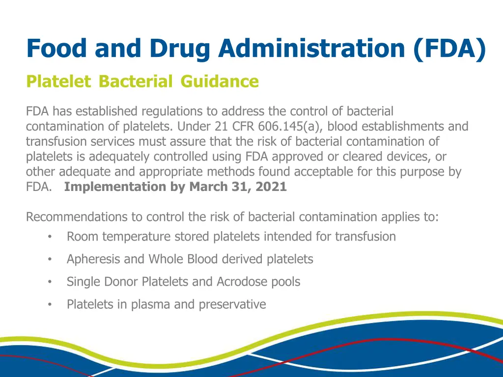 food and drug administration fda platelet