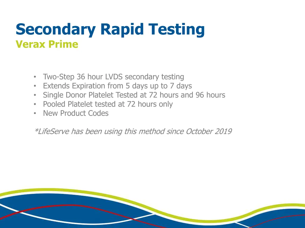 secondary rapid testing verax prime