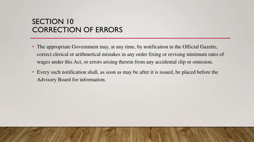 section 10 correction of errors