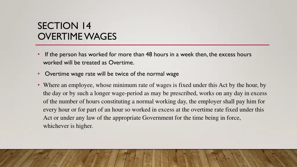 section 14 overtimewages