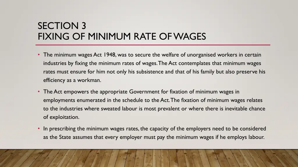 section 3 fixing of minimum rate of wages