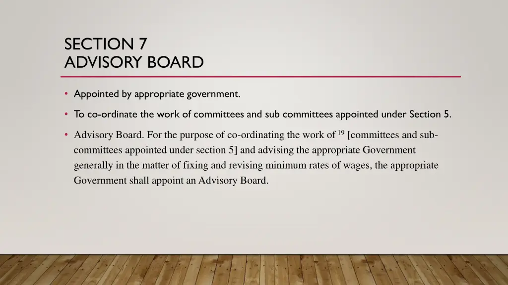 section 7 advisory board