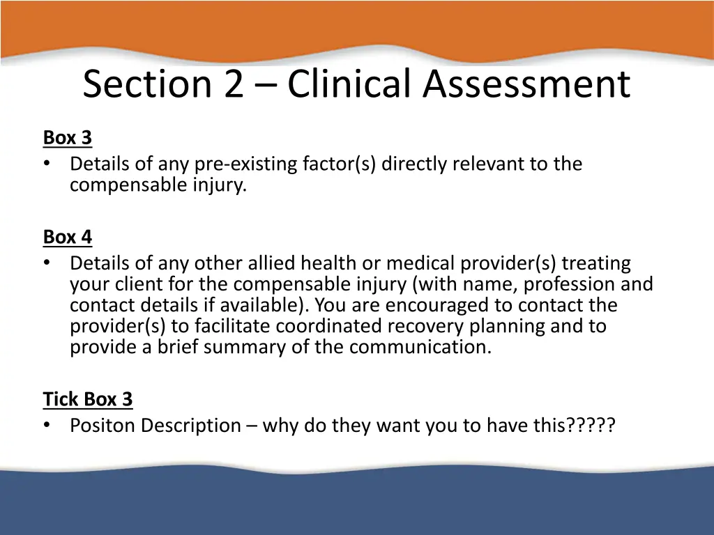 section 2 clinical assessment 1