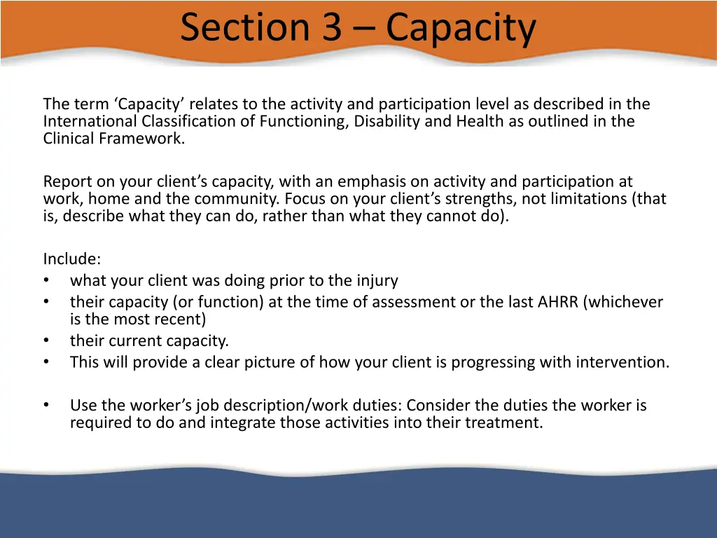 section 3 capacity