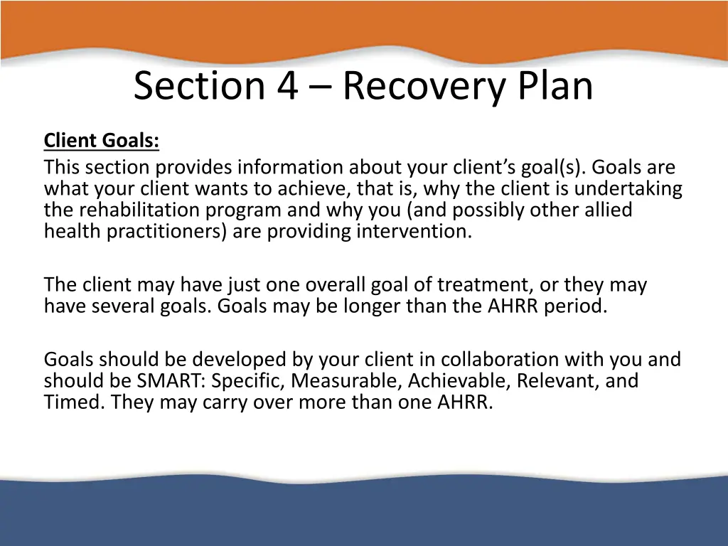 section 4 recovery plan 1