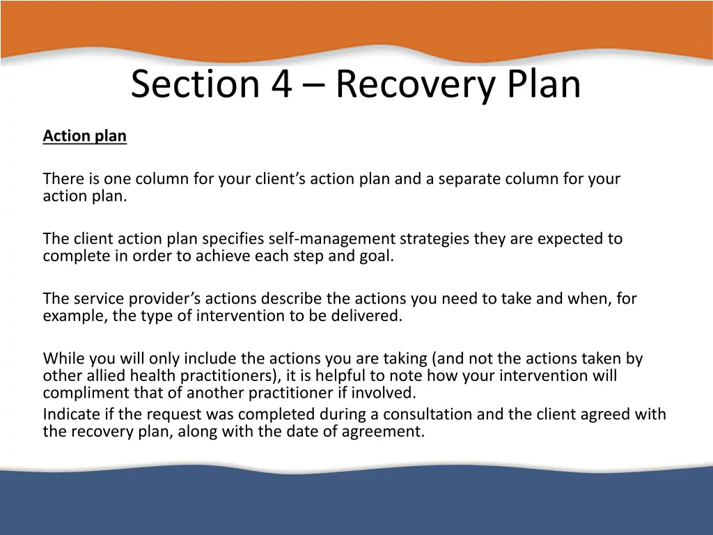 section 4 recovery plan 3