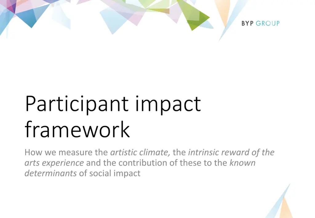 participant impact framework how we measure