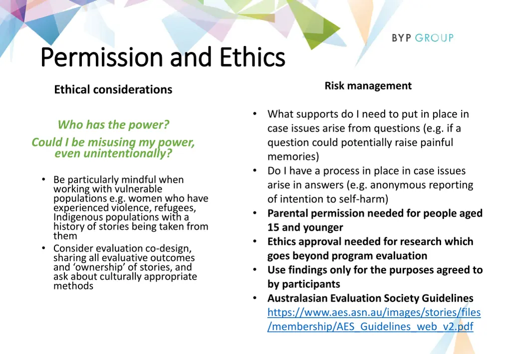 permission and ethics permission and ethics