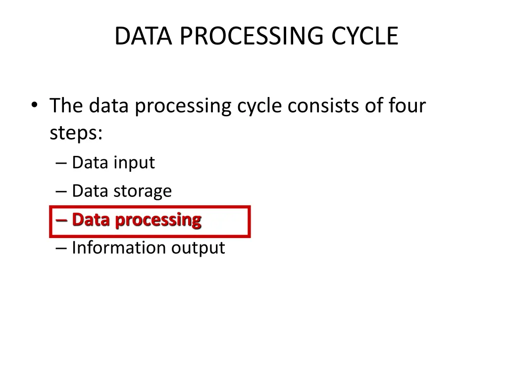 data processing cycle 2