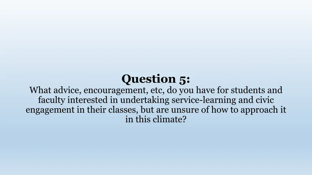 question 5