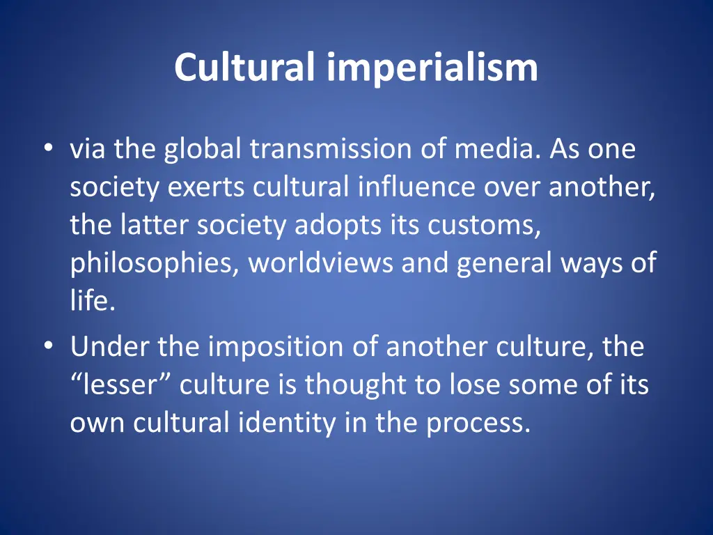 cultural imperialism 1