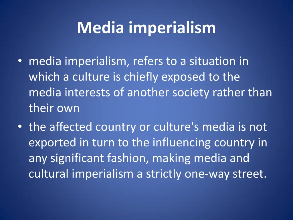 media imperialism