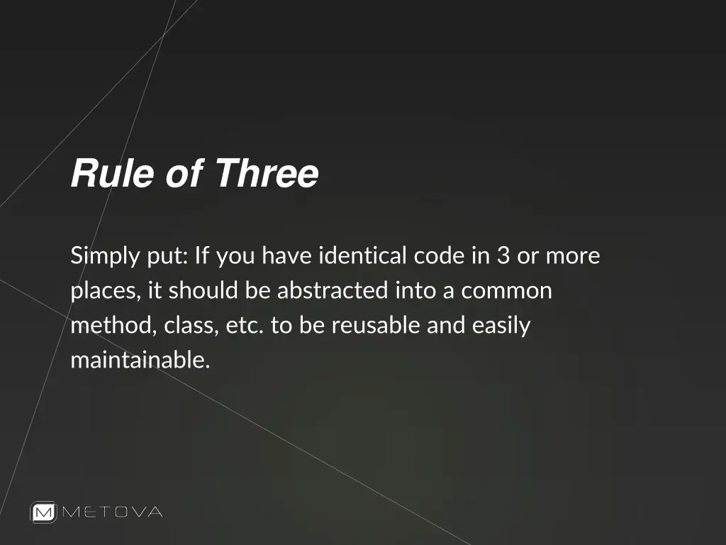 rule of three