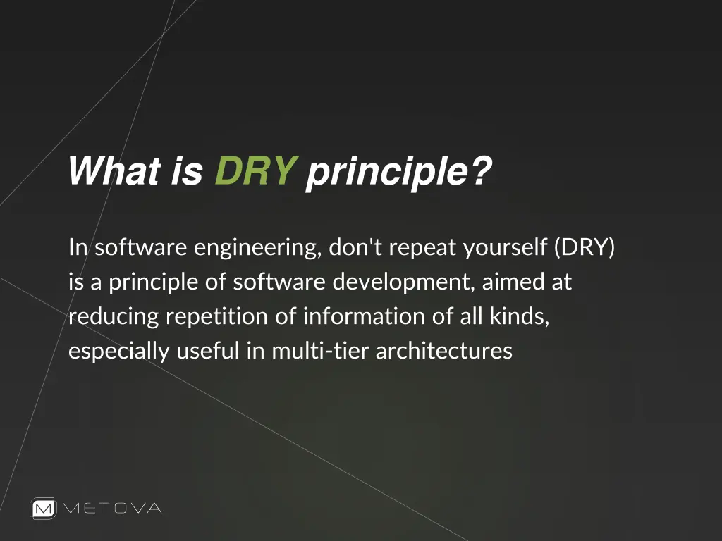 what is dry principle