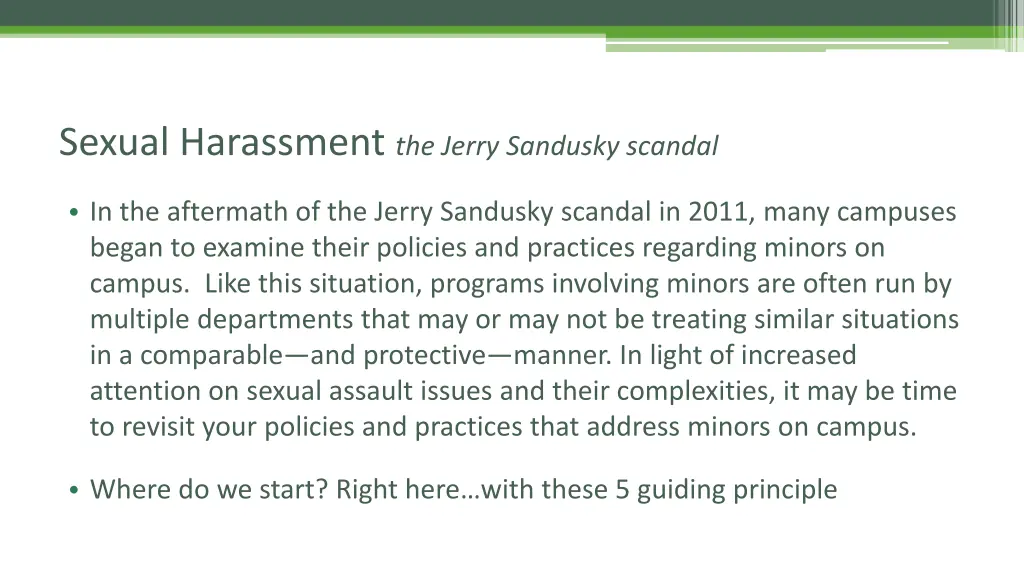 sexual harassment the jerry sandusky scandal