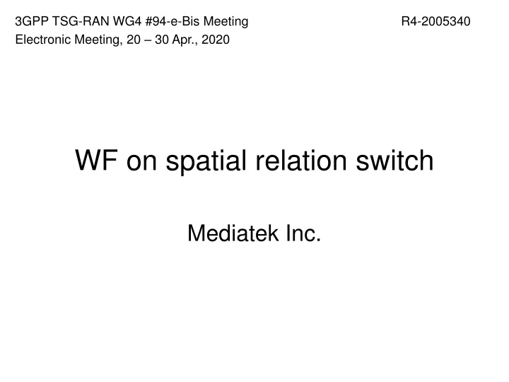 3gpp tsg ran wg4 94 e bis meeting electronic