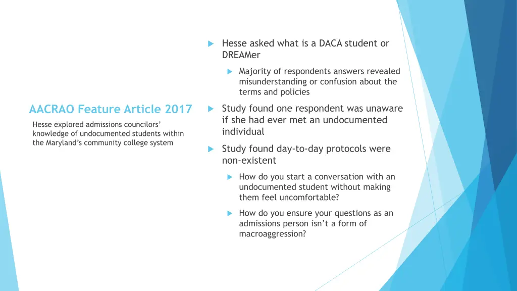 hesse asked what is a daca student or dreamer