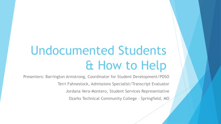 undocumented students how to help presenters