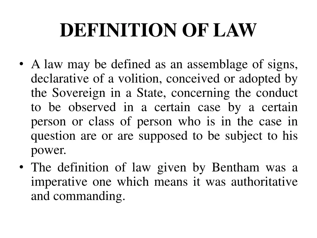 definition of law