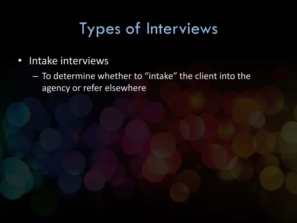 types of interviews