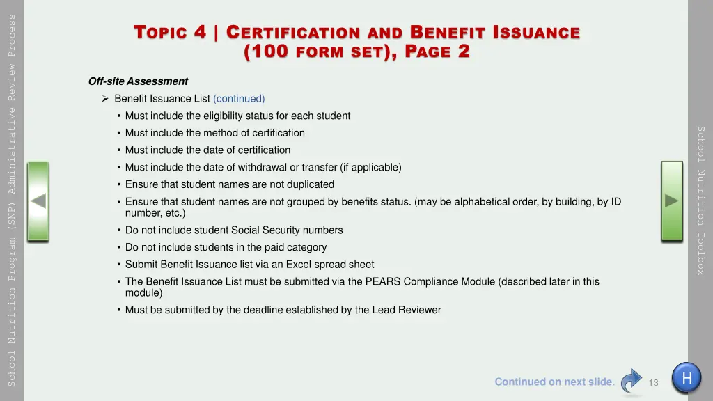 school nutrition program snp administrative 12