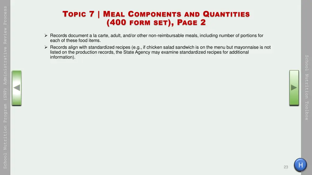 school nutrition program snp administrative 22