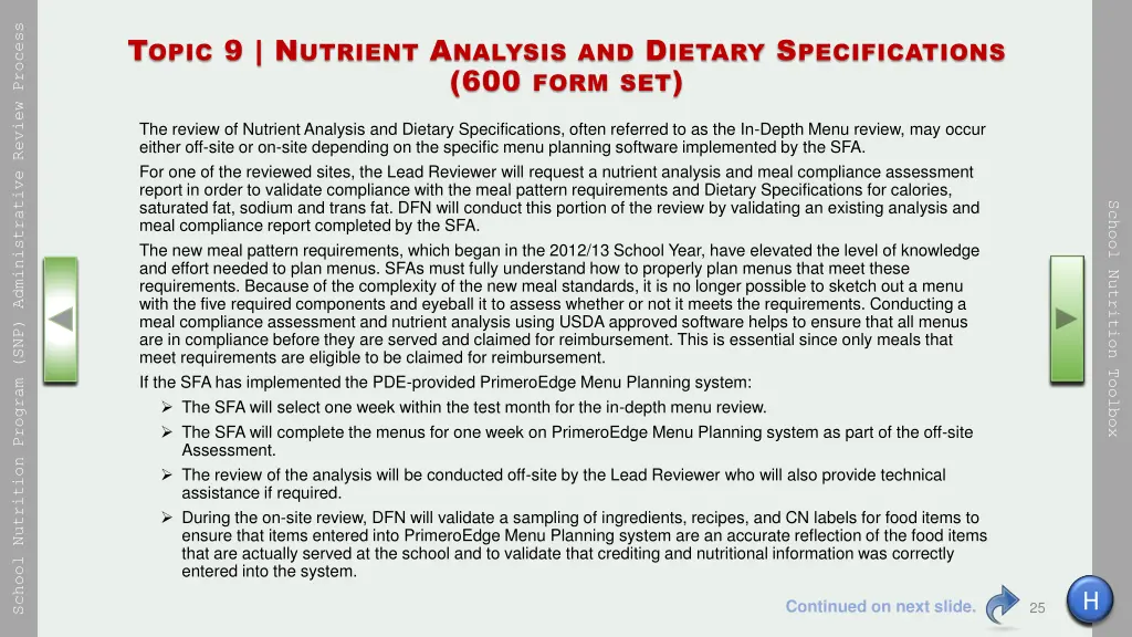 school nutrition program snp administrative 24