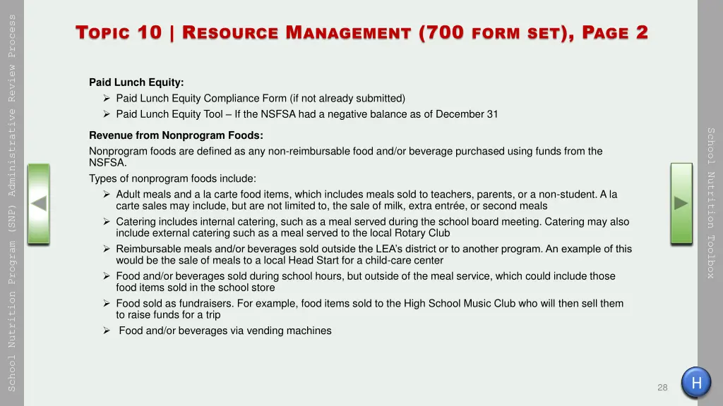 school nutrition program snp administrative 27