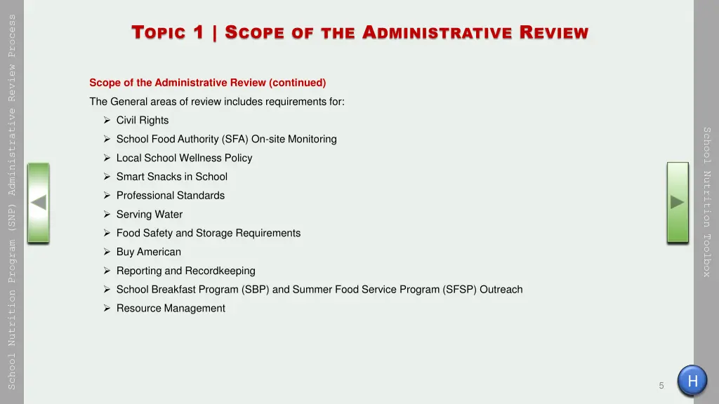 school nutrition program snp administrative 4