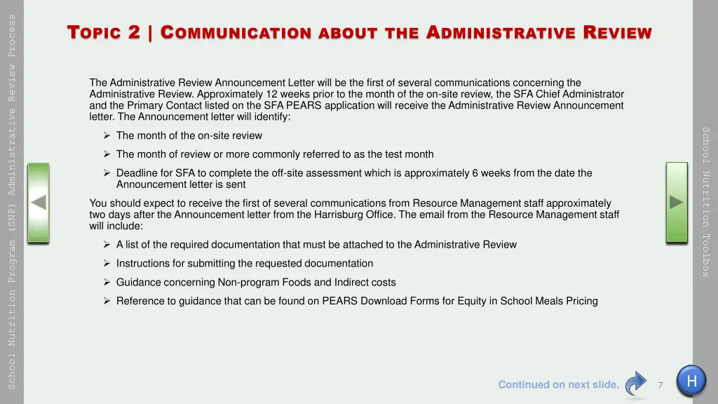 school nutrition program snp administrative 6