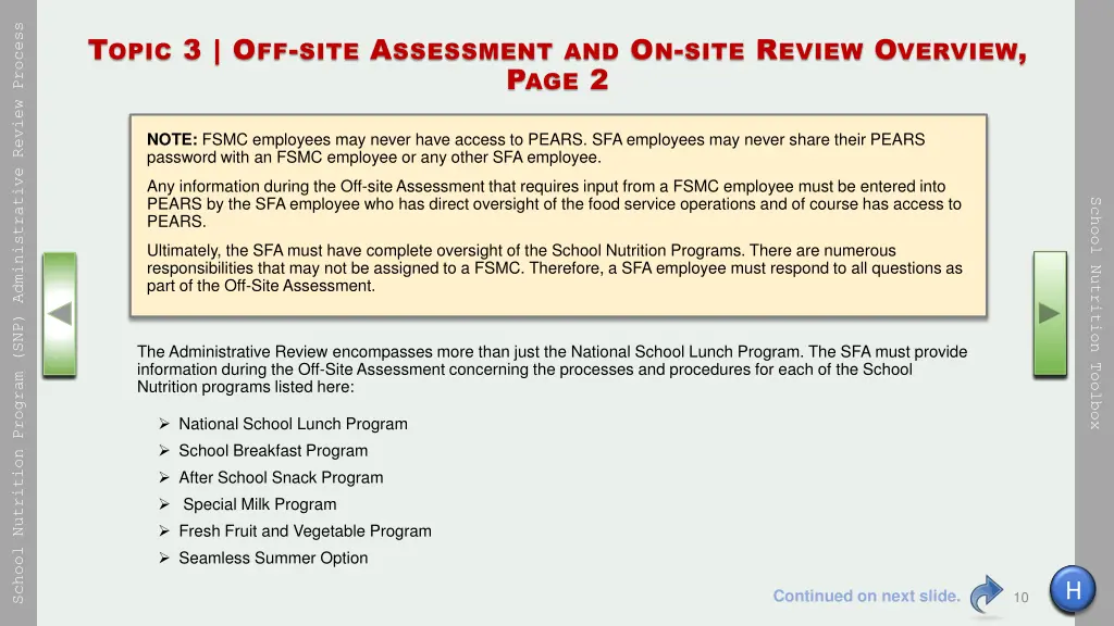 school nutrition program snp administrative 9