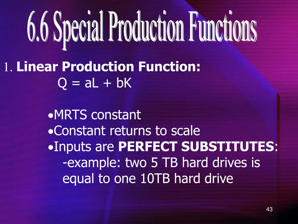 6 6 special production functions