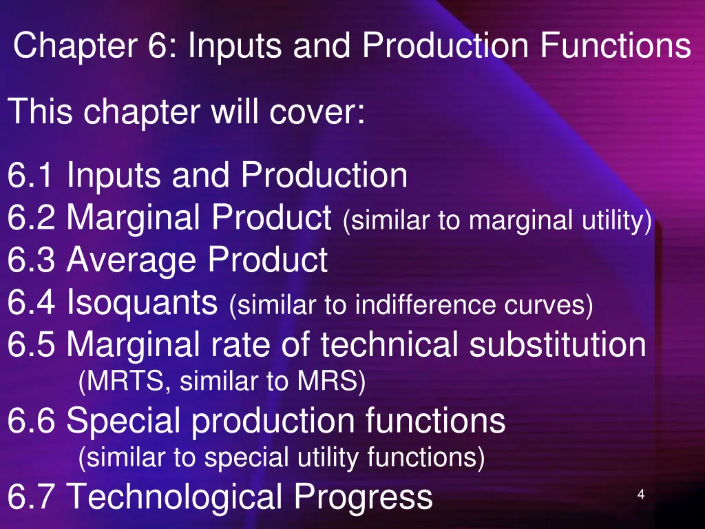 chapter 6 inputs and production functions 1