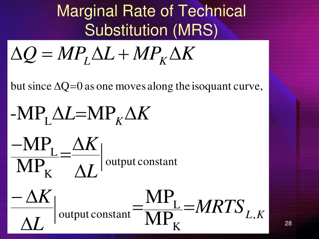 marginal rate of technical substitution