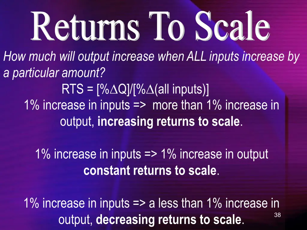 returns to scale