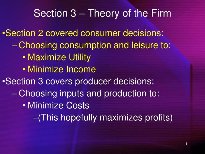 section 3 theory of the firm