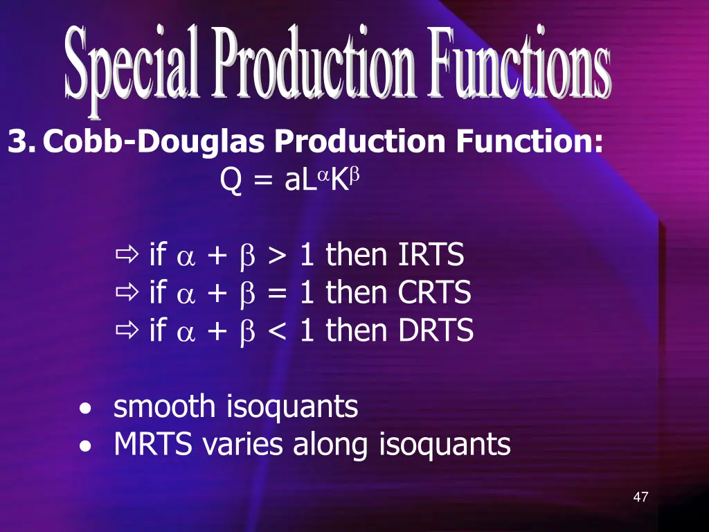 special production functions 1