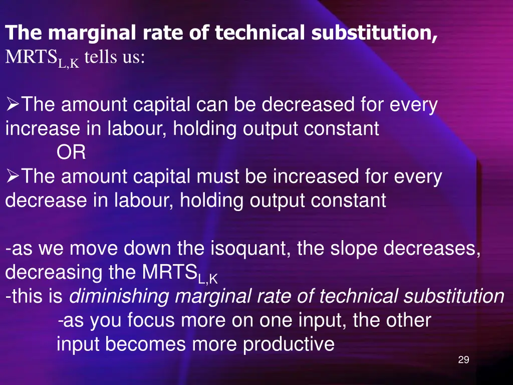 the marginal rate of technical substitution mrts