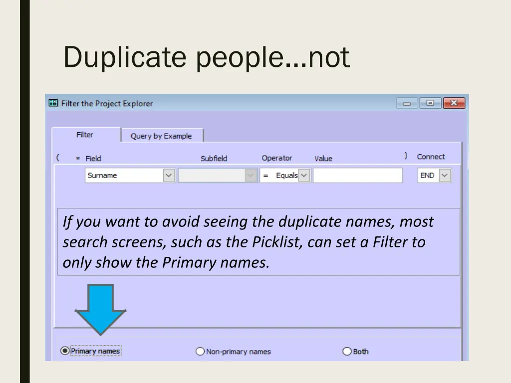 duplicate people not 2